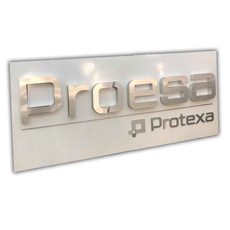 letras 3D con respaldo
